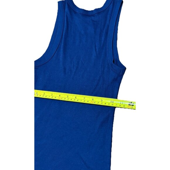 Womens Slim Fit Ribbed High Neck Tank Top - A New Day - Navy Blue Size S - Picture 8 of 8
